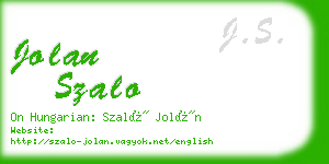 jolan szalo business card